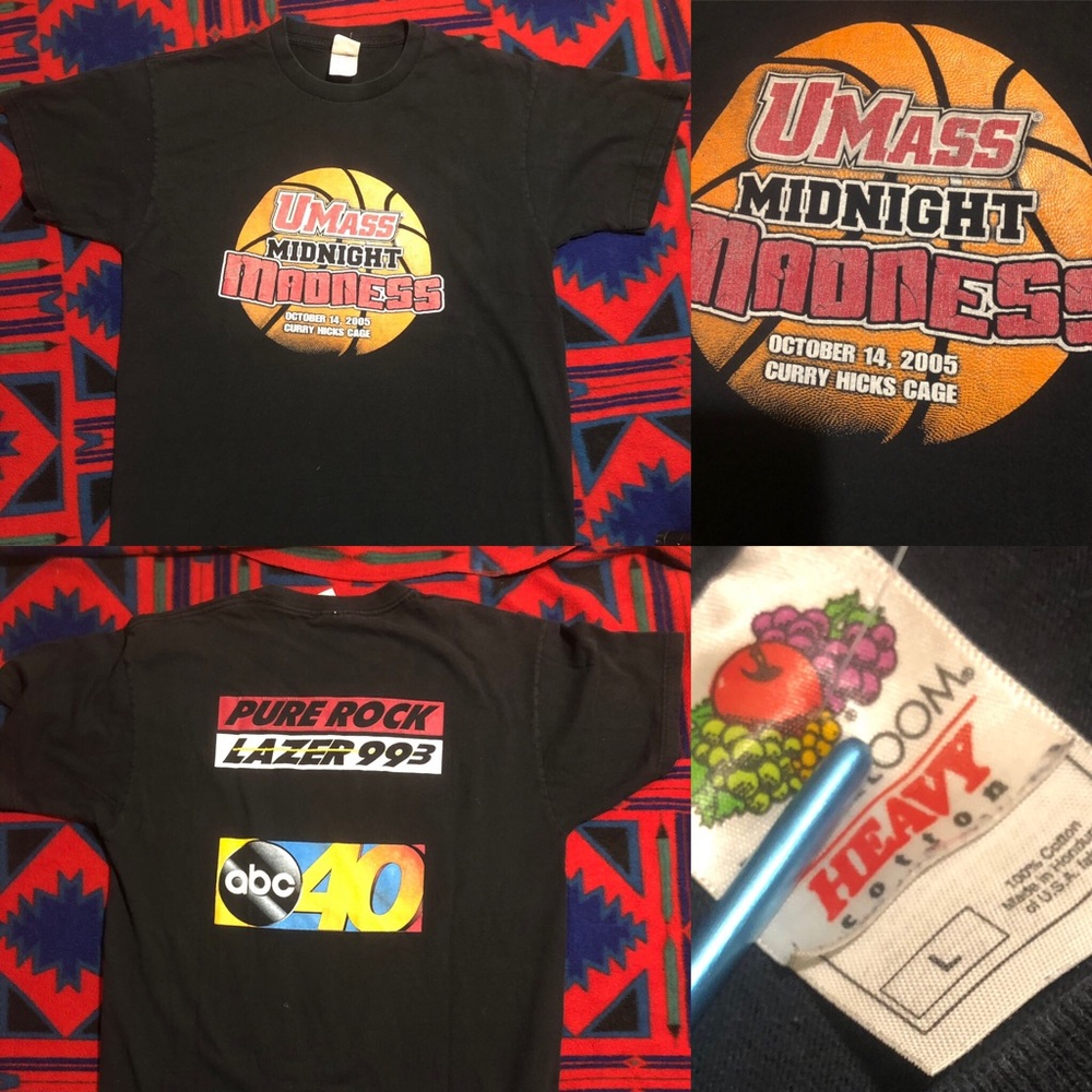 NCAA Basketball Mens UMass T Shirt 2005 size Large